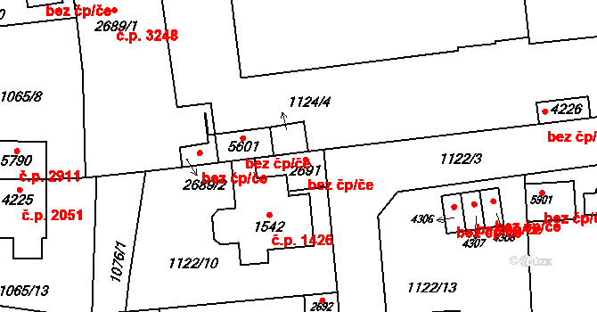 Šumperk 48956350 na parcele st. 2691 v KÚ Šumperk, Katastrální mapa