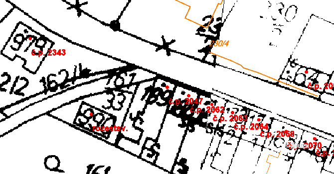 Podlusky 2047, Roudnice nad Labem na parcele st. 189 v KÚ Podlusky, Katastrální mapa