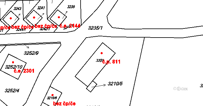 Horní Těrlicko 811, Těrlicko na parcele st. 3209 v KÚ Horní Těrlicko, Katastrální mapa