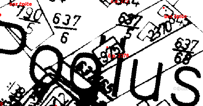 Podlusky 2376, Roudnice nad Labem na parcele st. 975 v KÚ Podlusky, Katastrální mapa