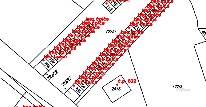 Přibyslav 38712351 na parcele st. 745 v KÚ Přibyslav, Katastrální mapa