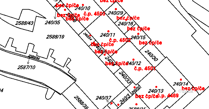 Chomutov 39082351 na parcele st. 240/4 v KÚ Chomutov I, Katastrální mapa