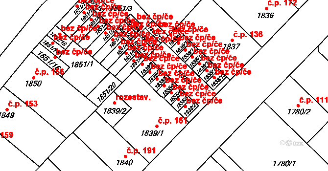 Plzeň 40267351 na parcele st. 1838/5 v KÚ Doubravka, Katastrální mapa
