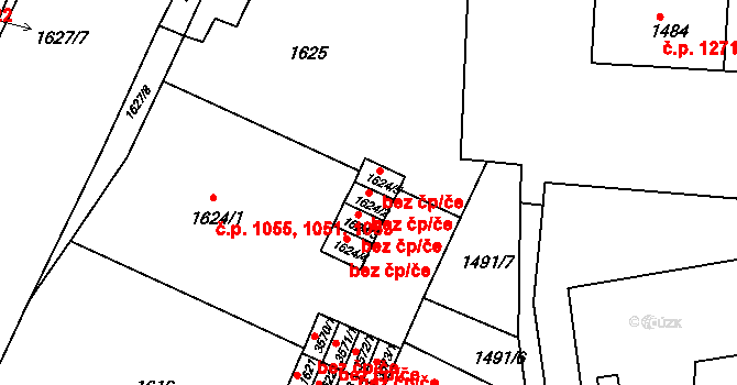 Brno 41274351 na parcele st. 1624/2 v KÚ Černá Pole, Katastrální mapa