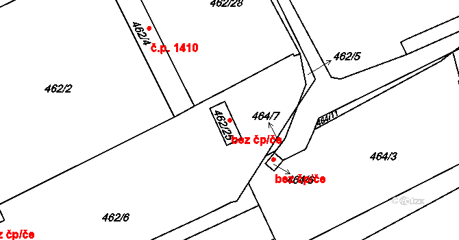 Holešov 41488351 na parcele st. 462/25 v KÚ Holešov, Katastrální mapa