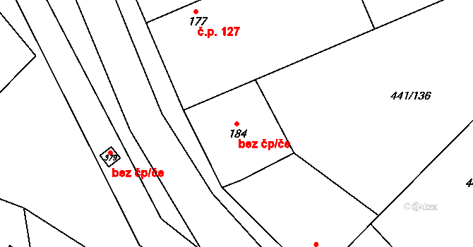 Stará Lysá 41624351 na parcele st. 184 v KÚ Stará Lysá, Katastrální mapa