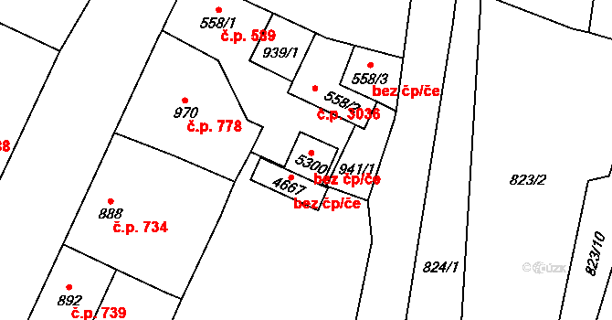 Dvůr Králové nad Labem 41882351 na parcele st. 5300 v KÚ Dvůr Králové nad Labem, Katastrální mapa