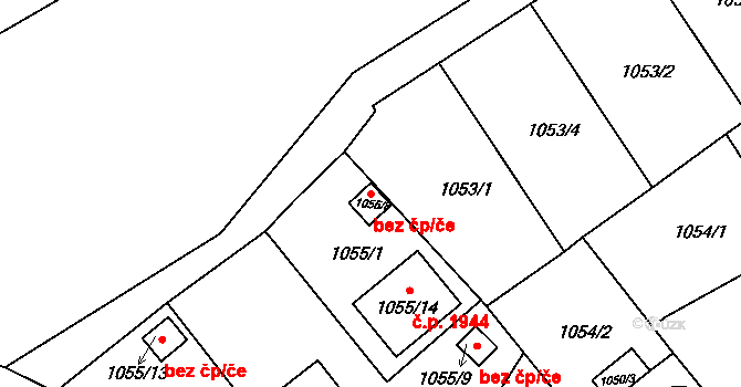 Teplice 42735351 na parcele st. 1055/8 v KÚ Teplice-Trnovany, Katastrální mapa