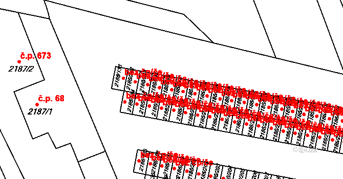 Dobruška 44248351 na parcele st. 2186/245 v KÚ Dobruška, Katastrální mapa