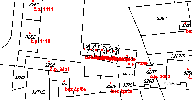 Krnov 45640351 na parcele st. 6213 v KÚ Krnov-Horní Předměstí, Katastrální mapa