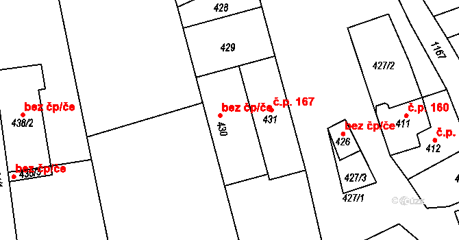 Pivín 47665351 na parcele st. 430 v KÚ Pivín, Katastrální mapa