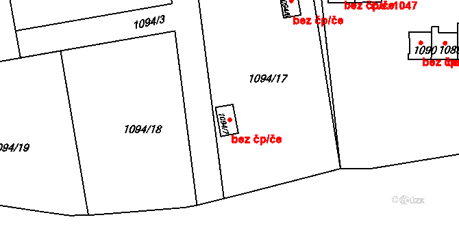 Zruč nad Sázavou 47827351 na parcele st. 1094/7 v KÚ Zruč nad Sázavou, Katastrální mapa