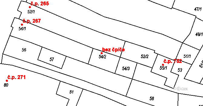 Mikulčice 83861351 na parcele st. 54/2 v KÚ Mikulčice, Katastrální mapa