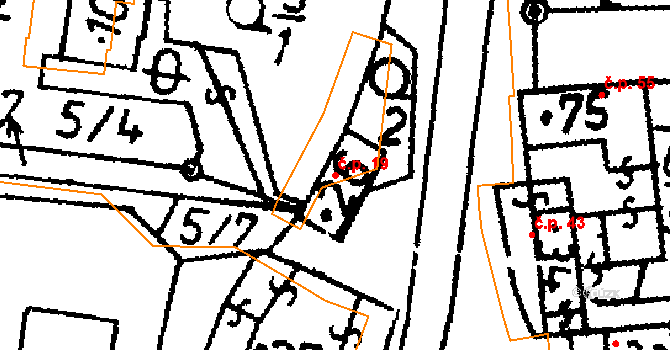 Chelčice 19 na parcele st. 26 v KÚ Chelčice, Katastrální mapa
