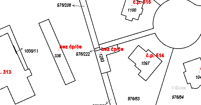 Ústí nad Orlicí 100947352 na parcele st. 1283 v KÚ Hylváty, Katastrální mapa