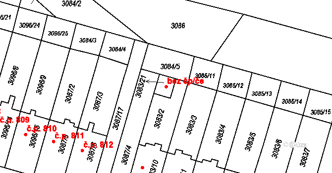 Bystřice nad Pernštejnem 38358352 na parcele st. 3083/21 v KÚ Bystřice nad Pernštejnem, Katastrální mapa