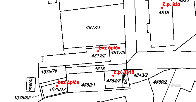 Česká Lípa 39730352 na parcele st. 4817/2 v KÚ Česká Lípa, Katastrální mapa