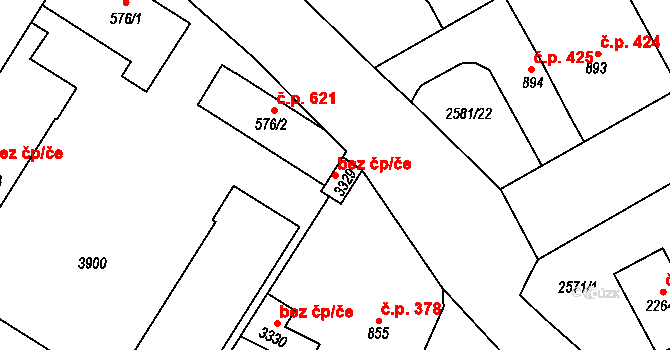 Rokycany 40666352 na parcele st. 3329 v KÚ Rokycany, Katastrální mapa