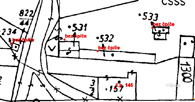 Osek 41968352 na parcele st. 532 v KÚ Osek u Rokycan, Katastrální mapa