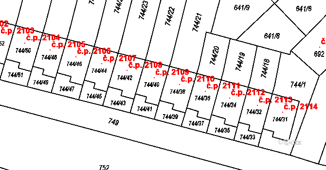 Objekt 43930352, Katastrální mapa
