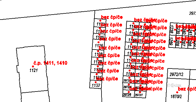Sokolov 44375352 na parcele st. 1128 v KÚ Sokolov, Katastrální mapa