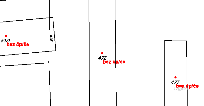 Černotín 44618352 na parcele st. 472 v KÚ Černotín, Katastrální mapa