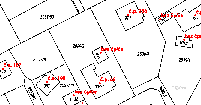 Nespeky 45440352 na parcele st. 804/2 v KÚ Nespeky, Katastrální mapa