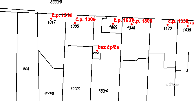 Lysá nad Labem 46360352 na parcele st. 2364 v KÚ Lysá nad Labem, Katastrální mapa