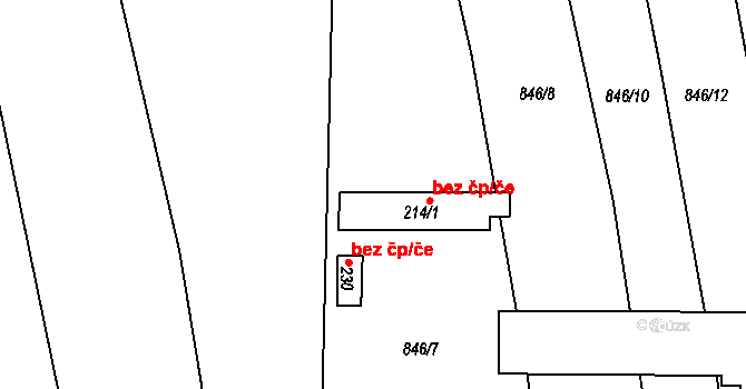 Peruc 47899352 na parcele st. 214/1 v KÚ Černochov, Katastrální mapa