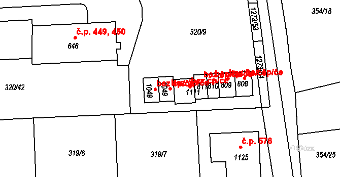 Kaznějov 49519352 na parcele st. 1049 v KÚ Kaznějov, Katastrální mapa