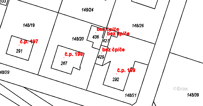 Louňovice pod Blaníkem 96801352 na parcele st. 429 v KÚ Louňovice pod Blaníkem, Katastrální mapa