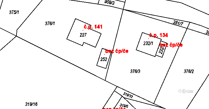 Malšovice 121628353 na parcele st. 252 v KÚ Malšovice, Katastrální mapa