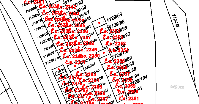 Jihlava 2355 na parcele st. 1129/48 v KÚ Jihlava, Katastrální mapa