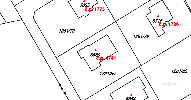 Beroun-Město 1741, Beroun na parcele st. 6689 v KÚ Beroun, Katastrální mapa