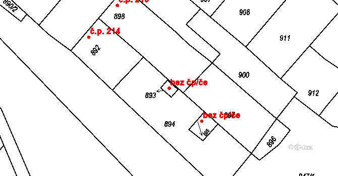 Sudoměřice 38899353 na parcele st. 893 v KÚ Sudoměřice, Katastrální mapa