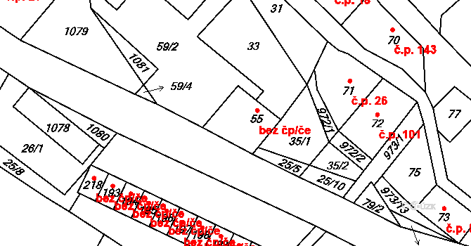 Rokytnice nad Jizerou 42665353 na parcele st. 55 v KÚ Rokytno v Krkonoších, Katastrální mapa