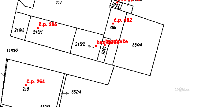 Mariánské Lázně 44644353 na parcele st. 1041 v KÚ Mariánské Lázně, Katastrální mapa