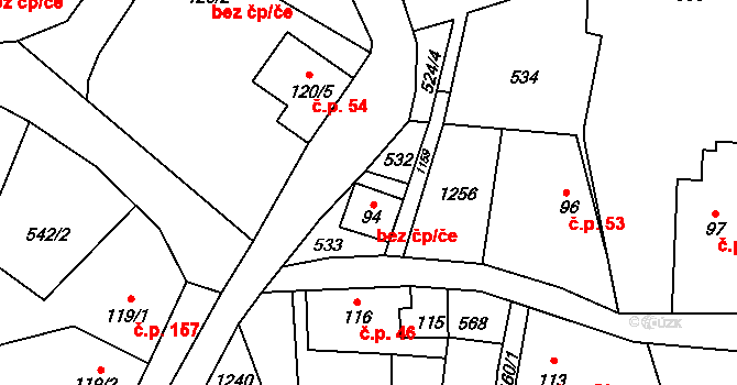Bohdíkov 44887353 na parcele st. 94 v KÚ Dolní Bohdíkov, Katastrální mapa