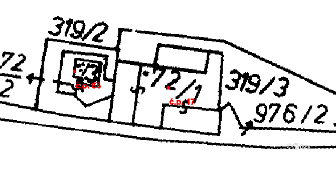 Čichtice 17, Bavorov na parcele st. 72/1 v KÚ Čichtice, Katastrální mapa