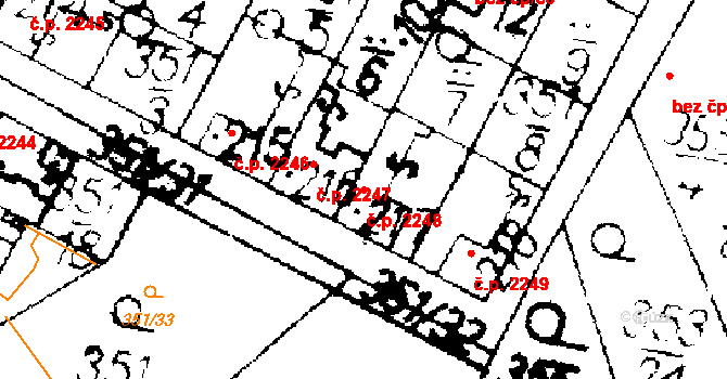 Podlusky 2248, Roudnice nad Labem na parcele st. 217 v KÚ Podlusky, Katastrální mapa