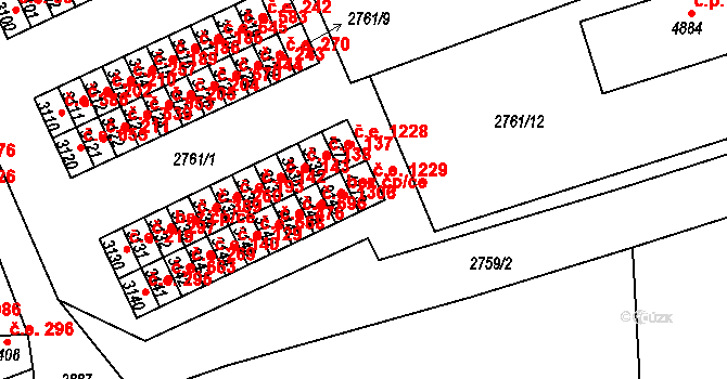 Aš 1229 na parcele st. 4773 v KÚ Aš, Katastrální mapa