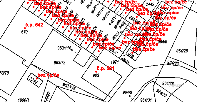 Přibyslav 41713354 na parcele st. 490/30 v KÚ Přibyslav, Katastrální mapa