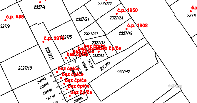Opava 41979354 na parcele st. 2327/52 v KÚ Opava-Předměstí, Katastrální mapa
