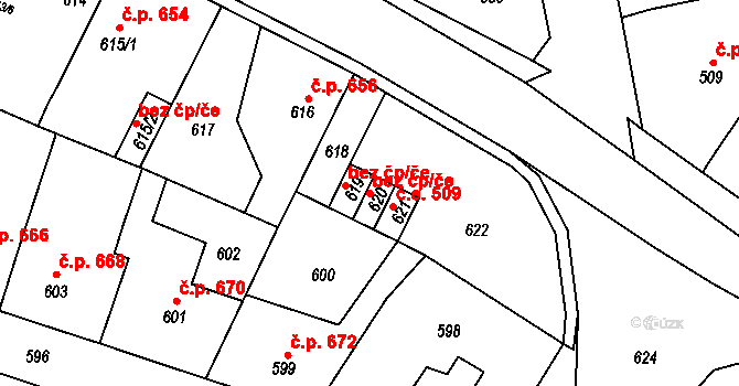 Moravský Krumlov 42332354 na parcele st. 620 v KÚ Moravský Krumlov, Katastrální mapa