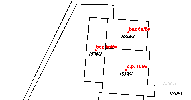 Ostrava 43165354 na parcele st. 1539/2 v KÚ Slezská Ostrava, Katastrální mapa