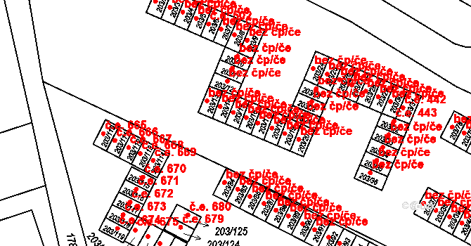 Tachov 43281354 na parcele st. 203/15 v KÚ Tachov, Katastrální mapa