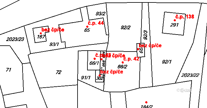 Jakartovice 43738354 na parcele st. 66/4 v KÚ Jakartovice, Katastrální mapa