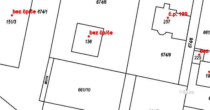 Teplýšovice 45439354 na parcele st. 136 v KÚ Teplýšovice, Katastrální mapa