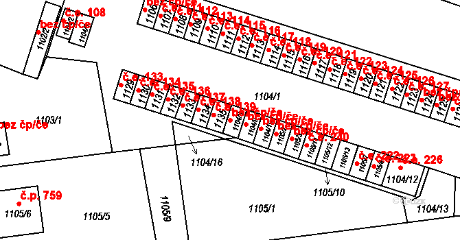 Hrádek nad Nisou 47007354 na parcele st. 1104/8 v KÚ Hrádek nad Nisou, Katastrální mapa