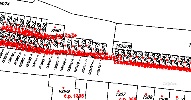 Třebíč 48529354 na parcele st. 6915 v KÚ Třebíč, Katastrální mapa
